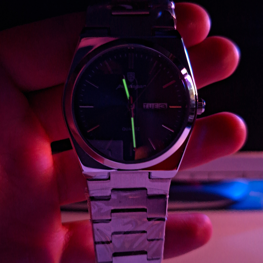 Reloj Hombre POEDAGAR 930 Carátula Azul Acero Inoxidable Luminiscente Broche Mariposa