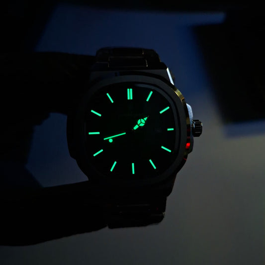 Reloj Hombre POEDAGAR 613 Carátula Verde Acero Inoxidable Luminiscente Broche Mariposa
