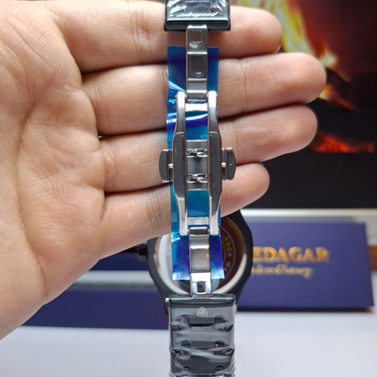 Reloj Hombre POEDAGAR 924 Total Black Acero Inoxidable Cuarzo Fecha Luminiscente