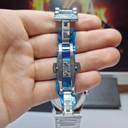 Reloj Hombre POEDAGAR 930 Carátula Negra Acero Inoxidable Luminiscente Broche Mariposa