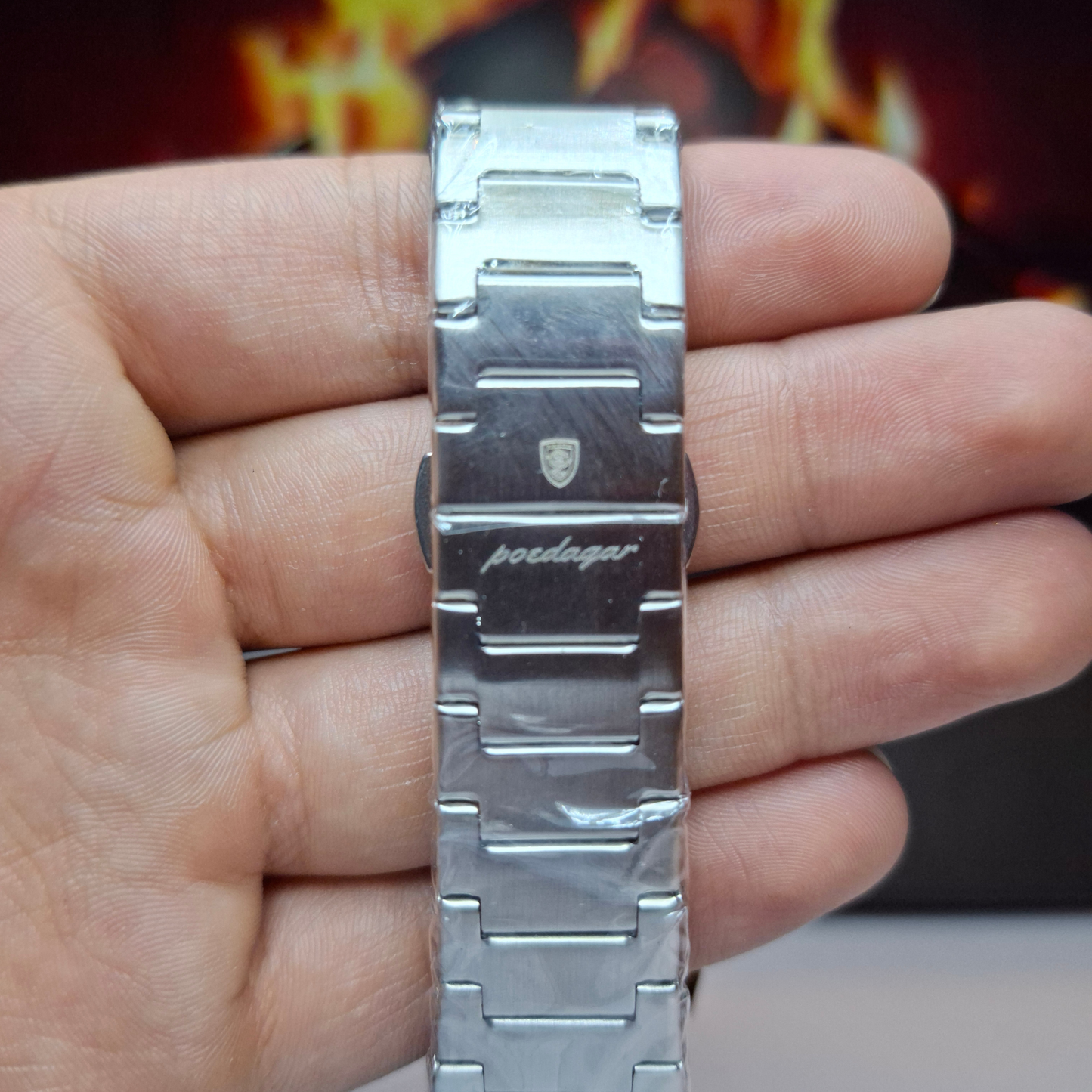 Reloj Hombre POEDAGAR 930 Carátula Blanca Acero Inoxidable Luminiscente Broche Mariposa