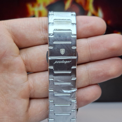 Reloj Hombre POEDAGAR 930 Carátula Blanca Acero Inoxidable Luminiscente Broche Mariposa