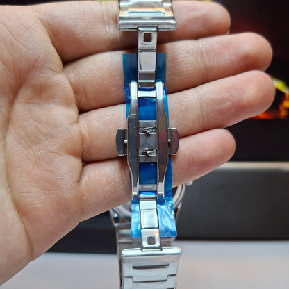 Reloj Hombre POEDAGAR 930 Carátula Blanca Acero Inoxidable Luminiscente Broche Mariposa
