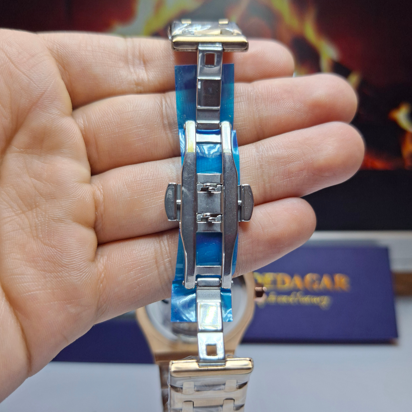 Reloj Hombre POEDAGAR 924 Rose Gold Acero Inoxidable Luminiscente Cuarzo Fecha