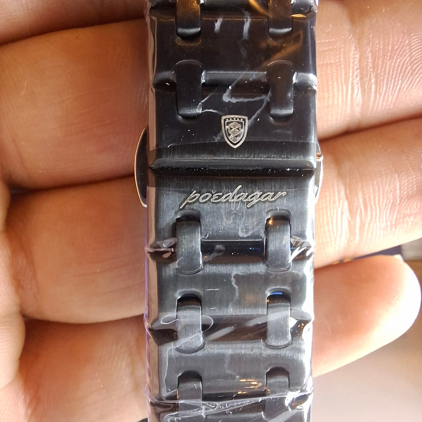 Reloj Hombre POEDAGAR 924 Total Black Acero Inoxidable Cuarzo Fecha Luminiscente