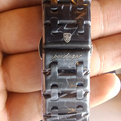 Reloj Hombre POEDAGAR 924 Total Black Acero Inoxidable Cuarzo Fecha Luminiscente