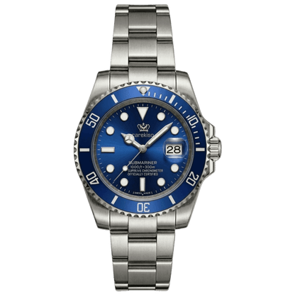 Reloj Hombre Carekiso 901 Azul Bisel Giratorio Acero Inoxidable Luminiscente Estilo Submariner