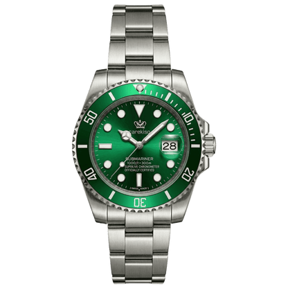 Reloj Hombre Carekiso 901 Verde Bisel Giratorio Acero Inoxidable Luminiscente Estilo Submariner