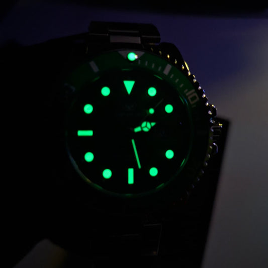 Reloj Hombre Carekiso 901 Verde Bisel Giratorio Acero Inoxidable Luminiscente Estilo Submariner