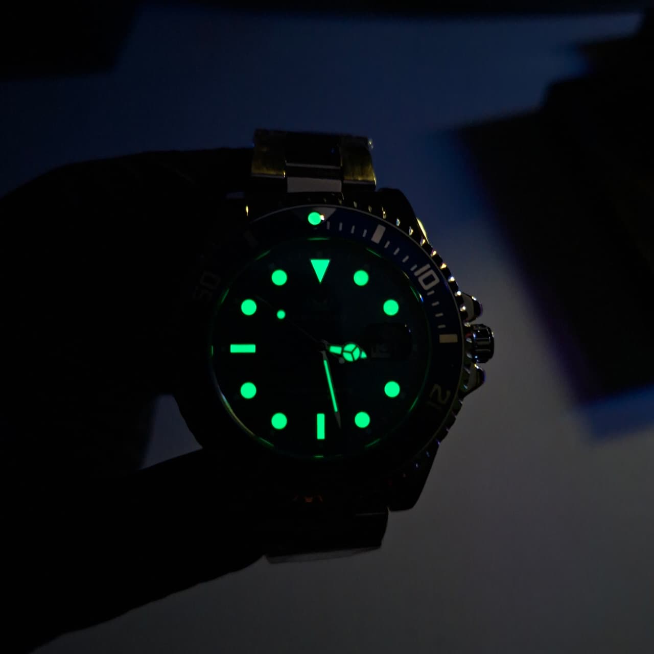 Reloj Hombre Carekiso 901 Azul Bisel Giratorio Acero Inoxidable Luminiscente Estilo Submariner