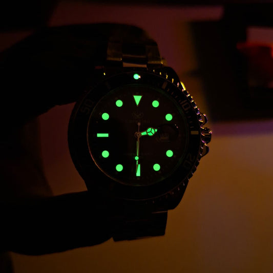 Reloj Hombre Carekiso 901 Negro Bisel Giratorio Acero Inoxidable Luminiscente Estilo Submariner