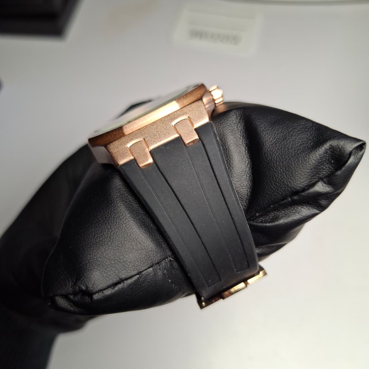 Reloj Hombre PIN TIME Rose Gold Correa Caucho Luminiscente Fecha 41mm