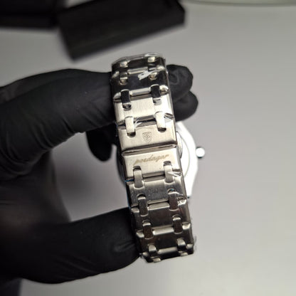 Reloj Hombre POEDAGAR 924 Carátula Blanca Plateado Acero Inoxidable Luminiscente Cuarzo Fecha