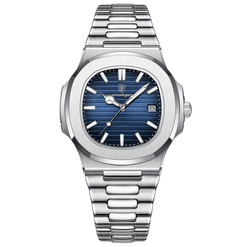 Reloj Hombre POEDAGAR 613 Carátula Azul Acero Inoxidable Luminiscente Broche Mariposa